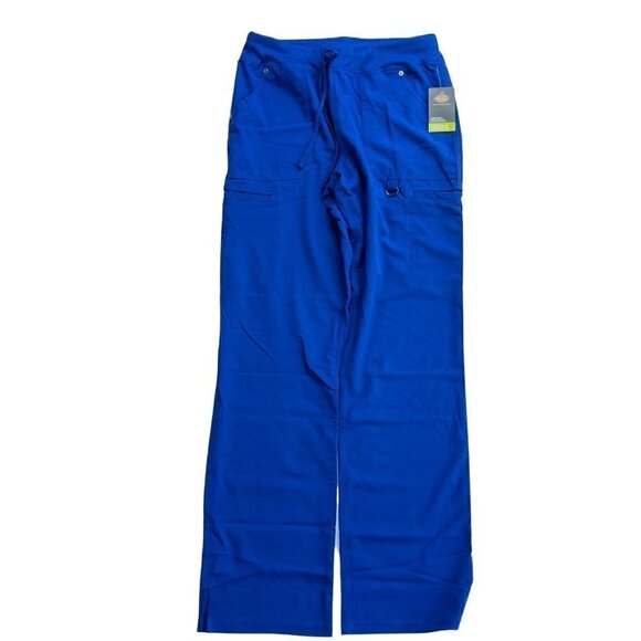 Dickies Women's Rib Knit Waistband Scrubs Pant, Galaxy Blue, Medium Tall - Picture 4 of 5